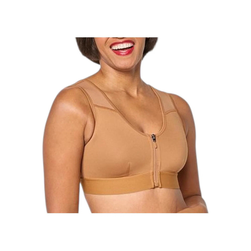 Copper Life by Tommie Copper Women's Support Bra w/ Zipper Mahogany - Regular